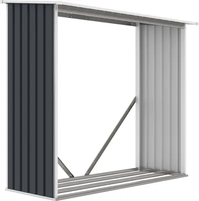 Zdjęcie produktu dla Wiata na drewno G21 WOH 136 - 182 x 75 cm, antracytowa