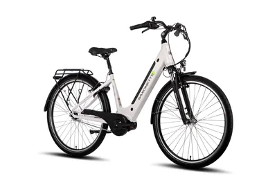 Produktbild von SAXONETTE Optimum Plus, Mittelmotor ebike , 418 Wh Akku, (mit integr. Rahmenschloss), E-Bike,Elektrofahrrad (Ramenhöhe 50 , Weiss)