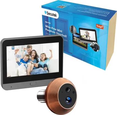 Obrázek produktu pro WiFi dveřní kukátko Secutek SRT-PD10-C