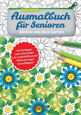 Produktbild von Ausmalbuch für Senioren. Motive aus dem Garten.