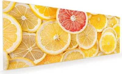 Produktbild von Küchenrückwand Spritzschutz Glas mit Motiv Zitrusfrüchte 40 x 40 cm
