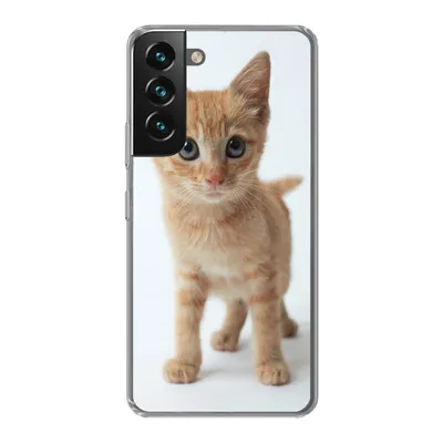 Produktbild von MuchoWow® Handyhülle Schutzhülle Hülle für Samsung Galaxy S22 Katze - Rot - Kätzchen - Mädchen - Kinder - Jungen - Kind Silikon Softcase Handy Hülle - Mobiltelefonhülle