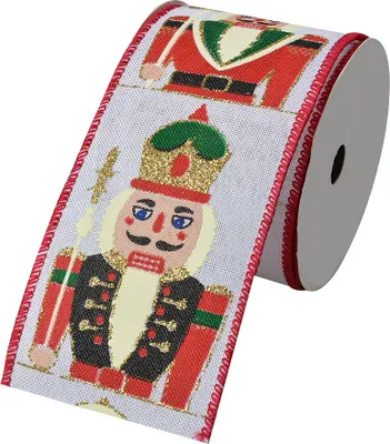 Image de Clayre & Eef Ruban de Noël 63 mm x 5 m Blanc Synthétique
