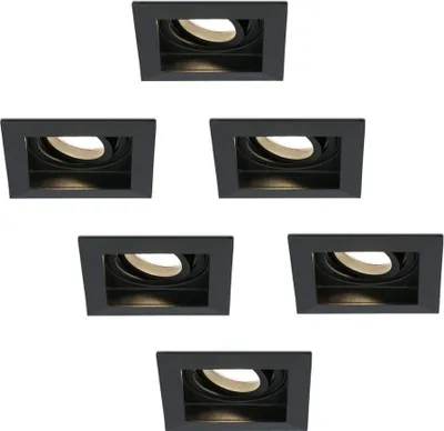Produktbild von hoftronic LED Einbaustrahler 4W 345lm 2700K Dimmbar Schwenkbar Schwarz IP20