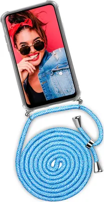 Produktbild von TWIST-Case + TWIST-Cord für Samsung Galaxy M11, Farbe:Chilly Jeans (Silber)