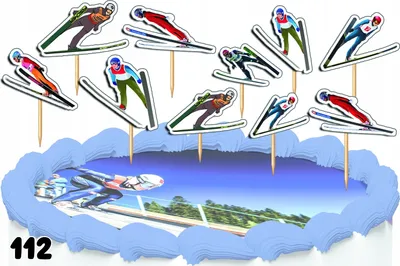 Produktbild von CAKE TOPPERS DECORATION SET - Skisprungschanzen 10tlg.