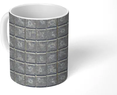 Produktbild von MuchoWow® Tasse Kaffeetasse Kaffeebecher 350 ml Kacheln - Metall - Muster Teetasse - Fototasse - Becher - Keramikbecher - Teebecher - Kaffeetasse - Bürotasse