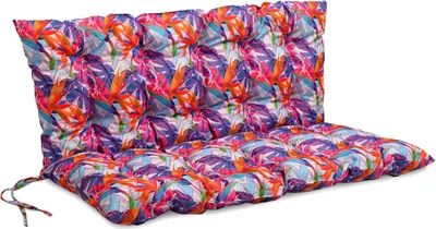 Obrázok produktu pre Vankúš na lavicu 120 x 50 x 50 cm vankúš EXOTIC 02 - sedací a zadný vankúš z čalúnnickej tkaniny, s mäkkou výplňou, so šnúrami na zaväzovanie