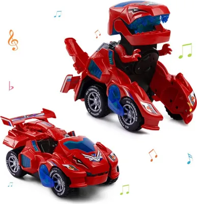Obrázek produktu pro Transformující se dinosauří auto, Transformers hračka se světelnou a zvukovou funkcí, Dinosaurus Transformer Car Toy, dívky a chlapci