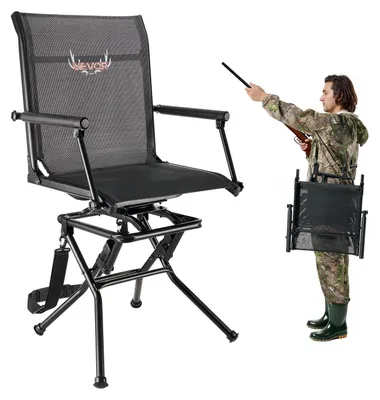 Produktbild von VEVOR Faltstuhl Campingstuhl Anglerstuhl mit Armlehnen & Stahlrahmen & verstellb