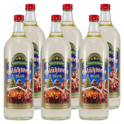 Produktbild von Hüttenglut Glühwein-Weiß (6 x 1,0L)
