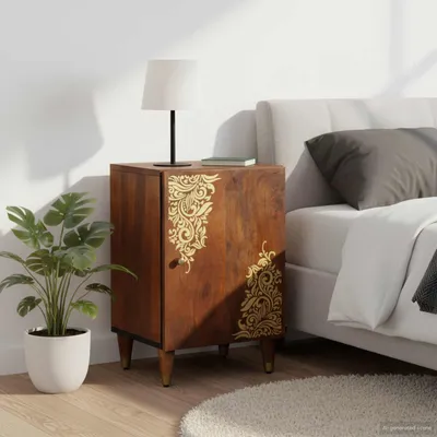 Immagine prodotto di vidaXL Mobile da bagno marrone miele 38 x 33 x 58 cm in legno massiccio di mango