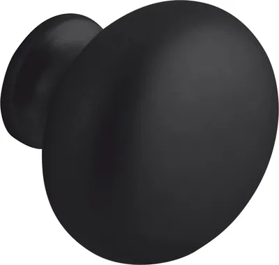 Obrázek produktu pro Siro knoflík Comrido ø 32 mm - knoflík pro skříňku hloubky 26,5 mm - nábytkový knoflík, tlakově litý zinek, černý matný