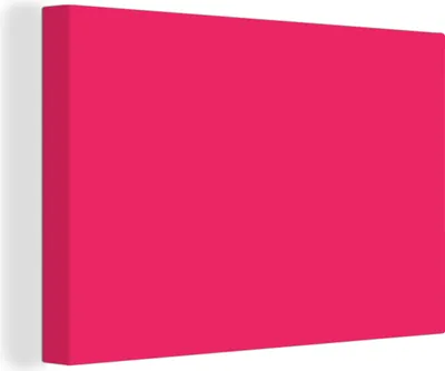 Obrázok produktu pre OneMillionCanvasses® - Maľba na plátne - Obraz na plátne Nástenná maľba na plátne - Carmine - Farby - Paleta - Ružová - Jednofarebné - 150x100cm -
