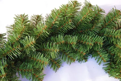 Produktbild von Weihnachtsgirlande 2x3 m (2 Module) sehr Dicht und Biegsam, künstliche Tannengirlande, Weihnachtsdeko Advents-Girlande in Grün, einsetzbar im Innen- und Außenbereich