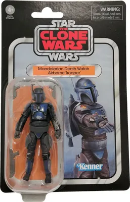 Obrázok produktu pre Hasbro F5630 Disney Star Wars The Mandalorian Death Watch Airborne Trooper Kenner, akčná figúrka s helmou a opaskom, Star Wars the Vintage Collection
