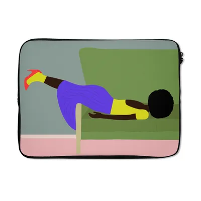 Produktbild von MuchoWow® Laptop Hülle 14 ZollFrau - Minimalismus - Design Laptoptasche - Laptoptasche - Stoßsicher - Schutzhaube