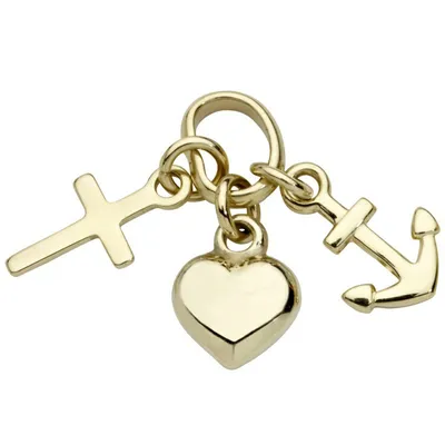 Produktbild von Miamar TG17 Kinder Anhänger Glaube Liebe Hoffnung 14 Karat Gold