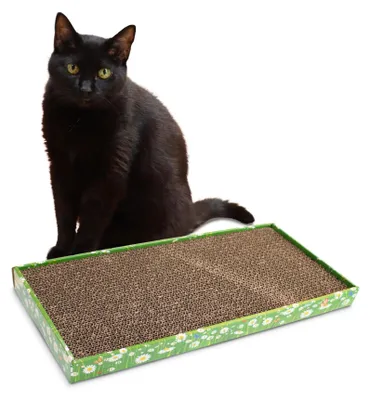 Productafbeelding van Croci krabpaal van karton met kattenkruid, 48 x 25 x 5 cm