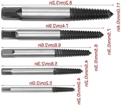 Set von 5 Schraubendrehern mit Entferner für beschädigte Schrauben, ideal für Arbeiten und Reparaturen