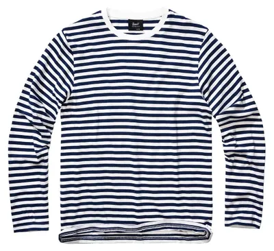 Zdjęcie produktu dla Męska koszulka z długim rękawem Brandit Jerseyshirt Stripe longsleeve navy/white - XXL