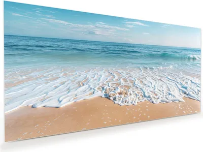 Produktbild von Glasbild 120x60cm in XXL für Wohnzimmer, Schlafzimmer Motiv Tropischer Strand