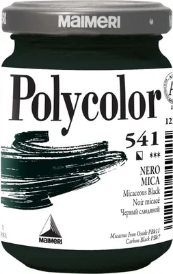 Obrázok produktu pre Maimeri Vynil Polycolor Akrylová farba Micaceous Black 541 140 ml 1 ks
