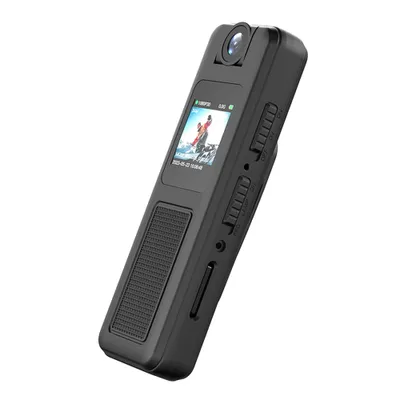Obrázek produktu pro 1080P Přenosná kamera s mikrofonem a videem – mini kamera, otočná o 180°, infračervené noční vidění, magnetický klip pro použití v exteriéru, při cestování a pro dokumentaci