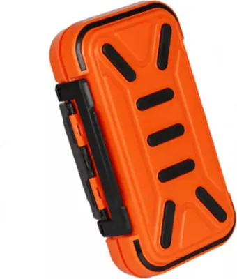 Produktbild von Doppelseitige Angelgerät Box 12 Fächer Angelköder Haken Aufbewahrungsbox Angelzubehör Aufbewahrungskoffer Hobbybox Orange M