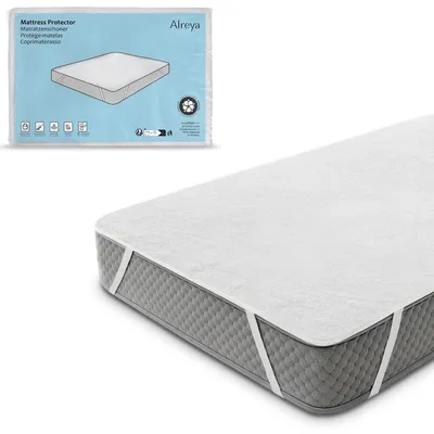 Image de Protection de matelas 180 x 200 cm - Imperméable et respirante, avec élastiques