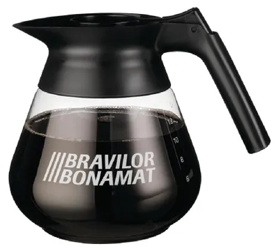 Kaffeekanne 1700 ml, Glas, schwarz, ergonomischer Griff
