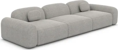 Produktbild von Strukturstoff 3-Sitzer Couch Nuvia Hellgrau