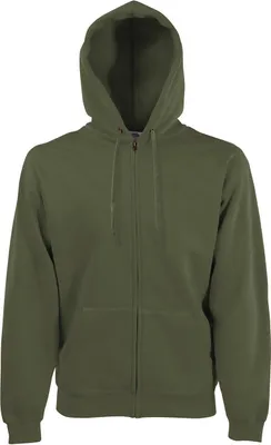 Produktbild von Fruit of the Loom 62-062-0 | Classic Hooded Sweat Jacket - Farbe: Classic Olive - Größe: XL