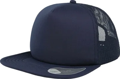 Image de Atlantis Trucker-Cap unie Snap 90s, visière plate, 5 panneaux AB451 (taille unique) (Bleu marine)