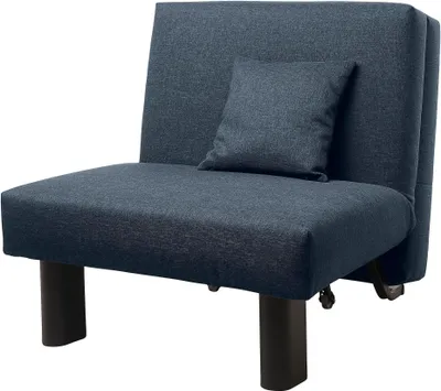 Produktbild von Faltsessel Kalomira Bezug Flachgewebe Metall schwarz / blau 21491