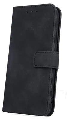 Produktbild von Smart Velvet Case Tasche Hülle kompatibel mit iPhone 12 Cover Magnet Buch-Tasche Schwarz
