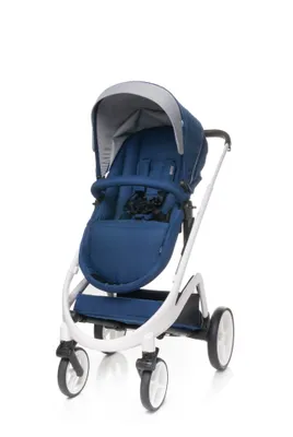 Zdjęcie produktu dla 4Baby | Wózek dziecięcy 2 w 1 - niebieski - aluminiowa rama - koła z zawieszeniem - odwracalne siedzisko, mechanizm składania jedną ręką, filtr UPF 50