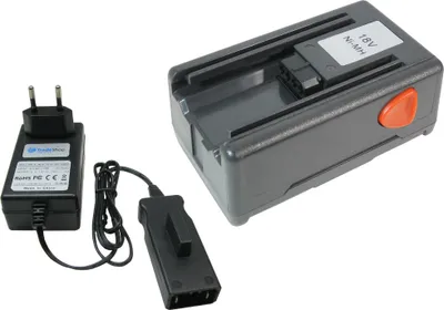 Produktbild von Trade-Shop 2in1 Set: Ni-MH Akku 18V / 1500mAh / 27Wh + Schnellladegerät Netzteil ersetzt Gardena 8834-20 5788773-01