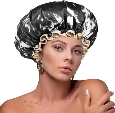 Große Duschhaube für Damen und aus 0% tot 49% Gerecycled Polyester, Hauptbild