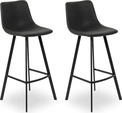 Produktbild von Stozy Barhocker Mill Schwarz - 2 Stück