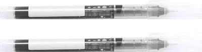 Zdjęcie produktu dla 2 szt Pióro kulkowe 0,5 mm z cienką końcówką Szybkoschnące pióro kulkowe z płynnym tuszem dla studentów, czarne