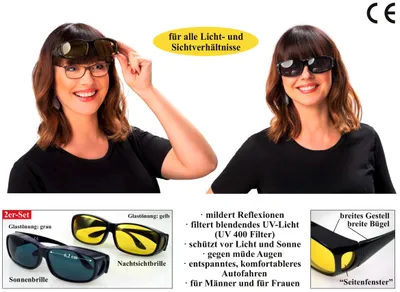 Produktbild von Maximex Tag- und Nacht-Überbrille, 2er-Set