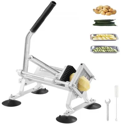Produktbild von Gemüseschneider Profi - 1/4 Zoll Obstschneider - Edelstahl & Aluminiumlegierung - Manueller Gemüseschneider für Radieschen, Zwiebeln, Kartoffeln, Zitronen