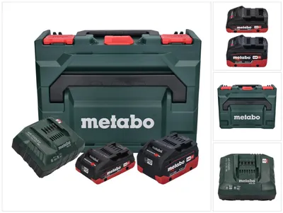 Image de Metabo Basis Set LIHD - 1x Batterie 4,0 Ah + 1x Batterie 5,5 Ah + Chargeur + Coffret de transport Metaloc ( 685136000 )