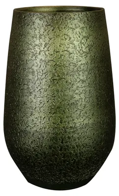 Produktbild von Ter Steege Blumentopf/Pflanztopf hoch - für drinnen - grün/gold - D23/H36 cm - Keramik