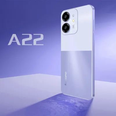 A smartphone is displayed on a white surface with a purple background.
