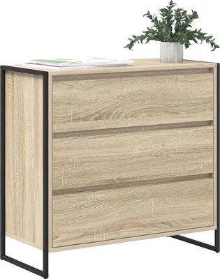 Image de vidaXL Sideboard avec tiroirs Sonoma 79 x 36 x 75.5 cm Bois composite