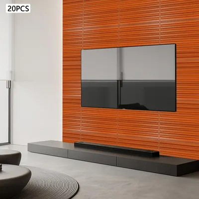 Obrázek produktu pro 20 kusů 3D panelů na stěnu, voděodolné PVC panely na stěnu, čtvercové 3D panely s drážkami