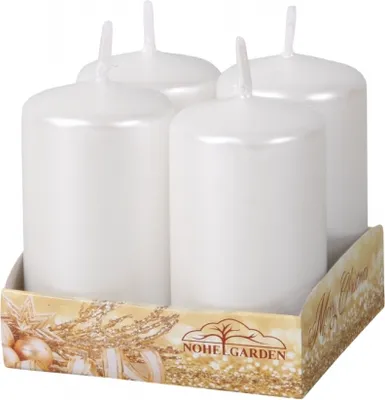Zdjęcie produktu dla Nohel Garden świeca adwentowa metaliczna błyszcząca d4x8cm 4szt