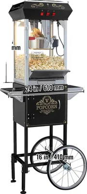 Produktbild von Popcornmaschine, 8 Unzen Kessel, Hochleistungsproduktion, Schwarz